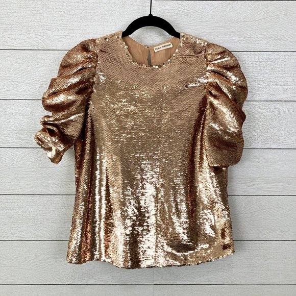 ulla johnson sequin top